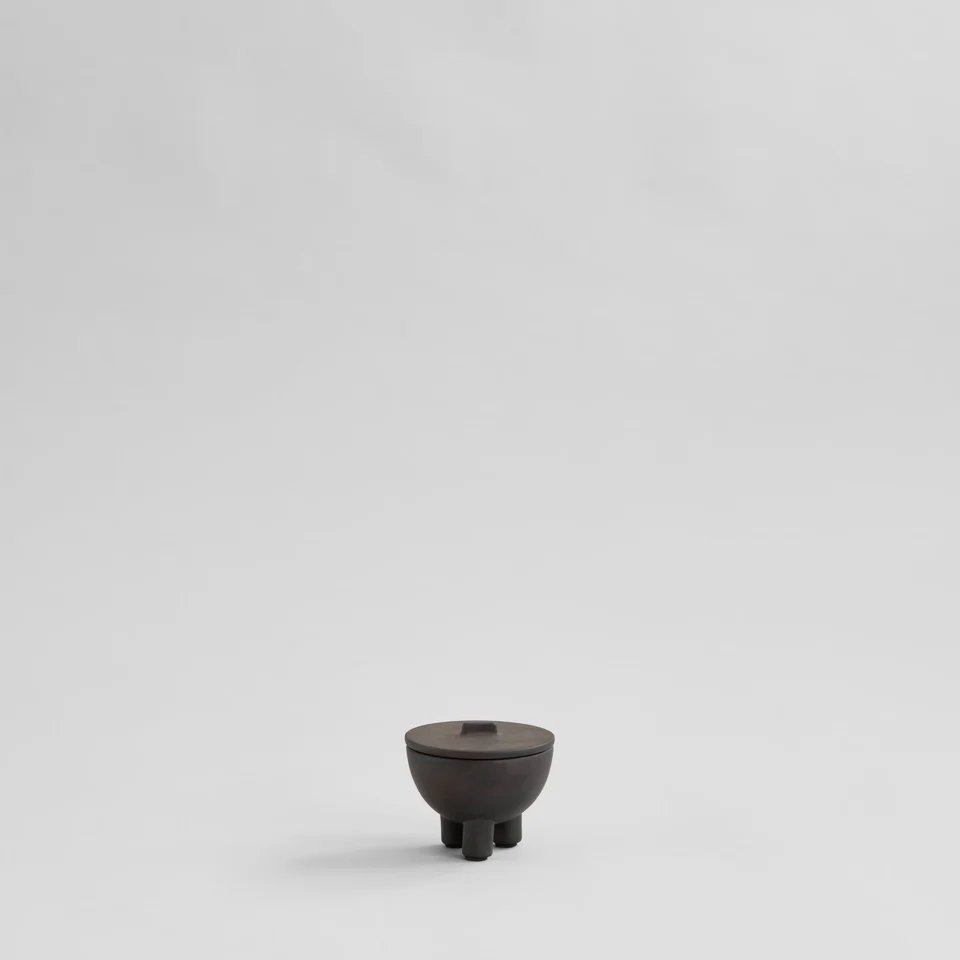 鴨碗(附蓋),迷你 - 咖啡色