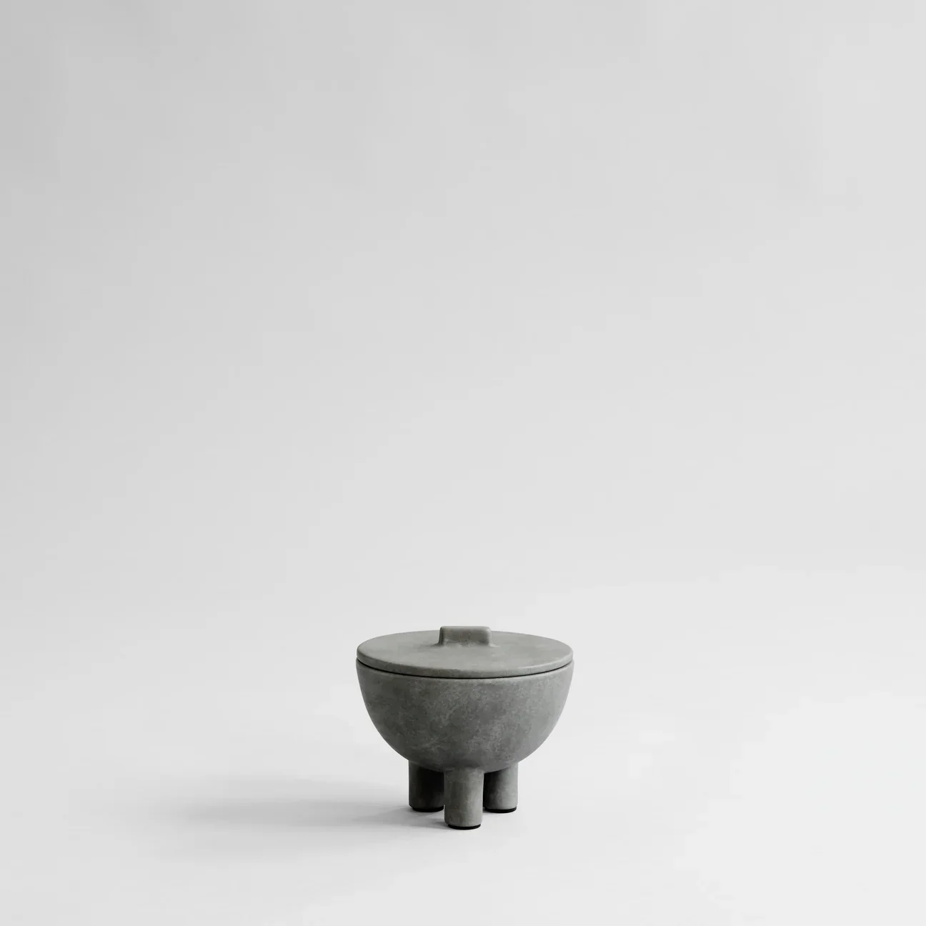 鴨碗(附蓋),中 - 深灰色
